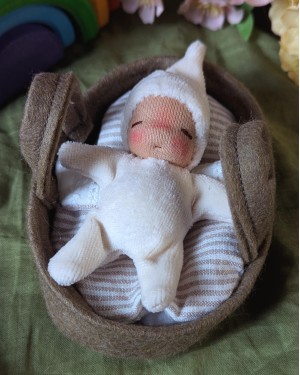 Sleepy Pocket Baby mit Nestchen (weiß)