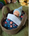 Sleepy Pocket Baby mit Nestchen (hellblau)